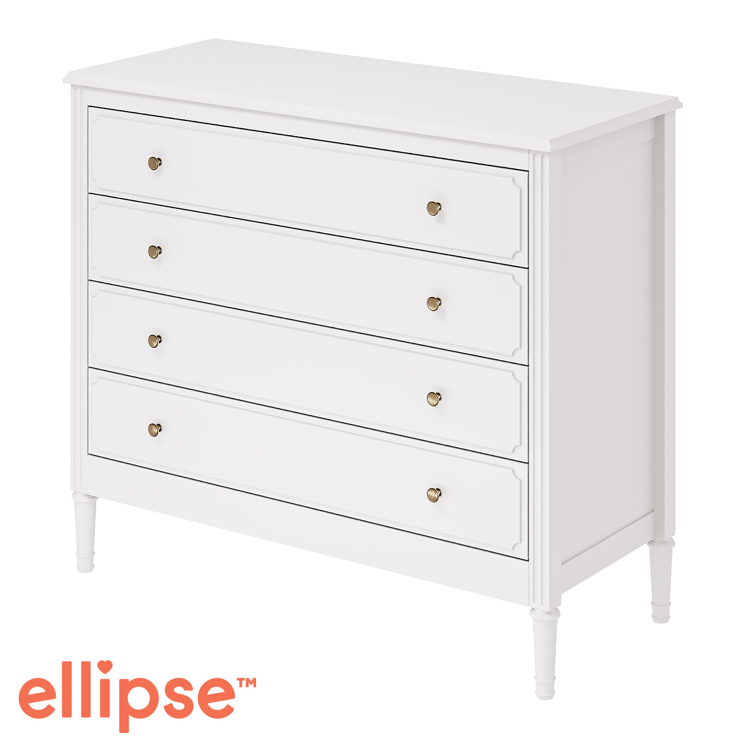 ОМ Комод Elit 4 ящика (белый)