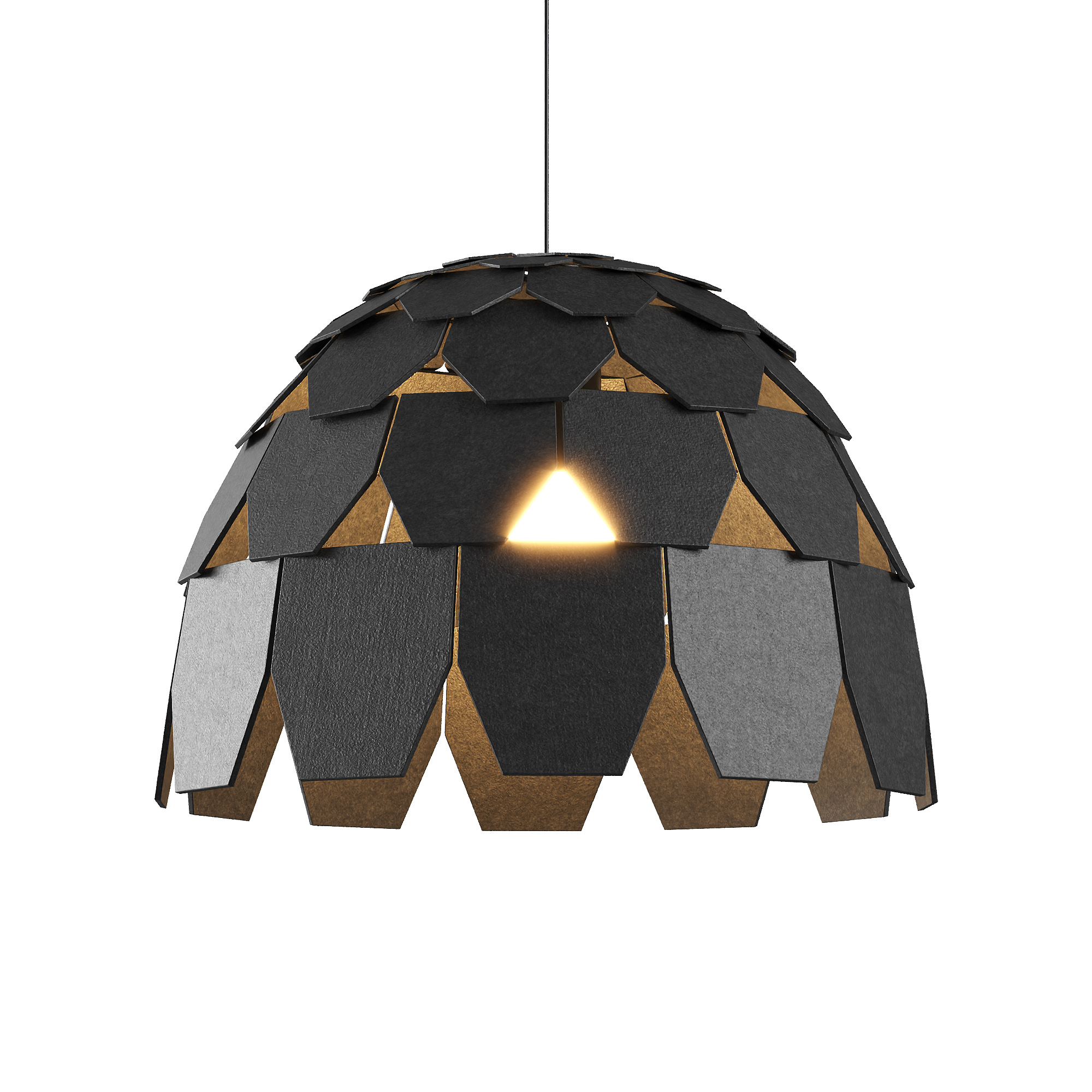 Акустический подвесной светильник D500хH400мм