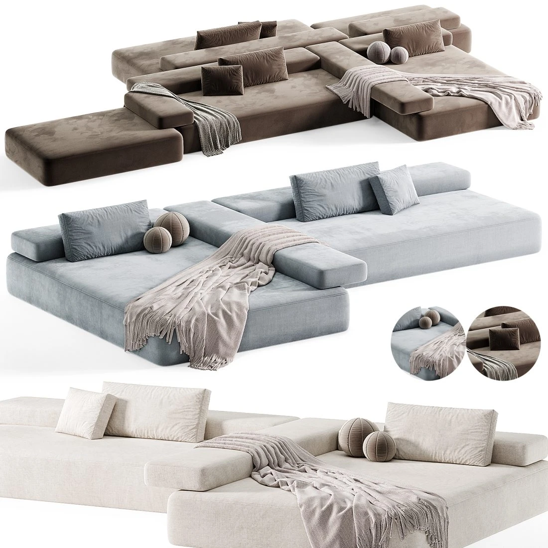 Cinder Block Scroll Sofa Modern By Wendelbo