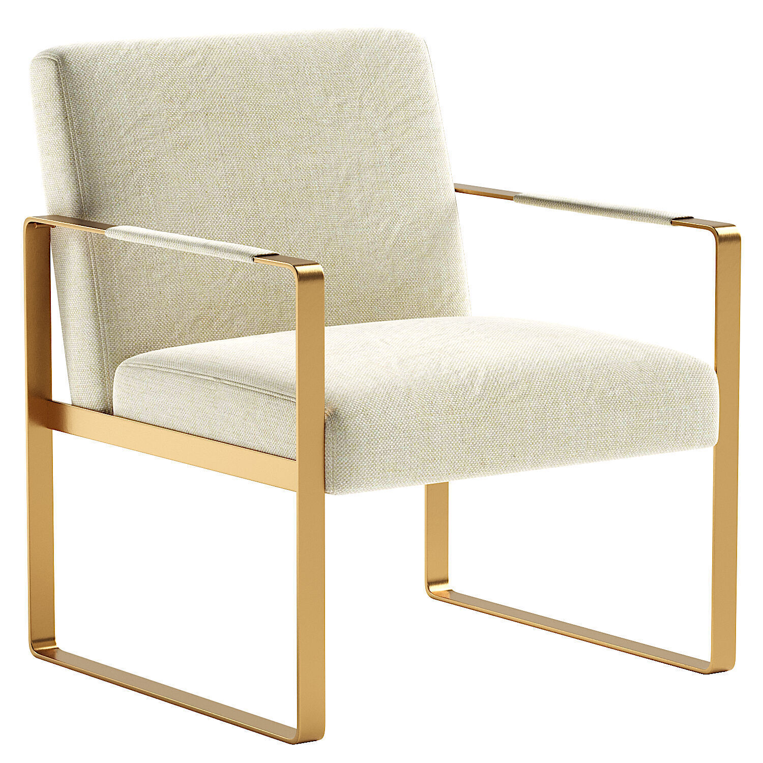 Modern Designer Metal Base Lounge Accent Chair
