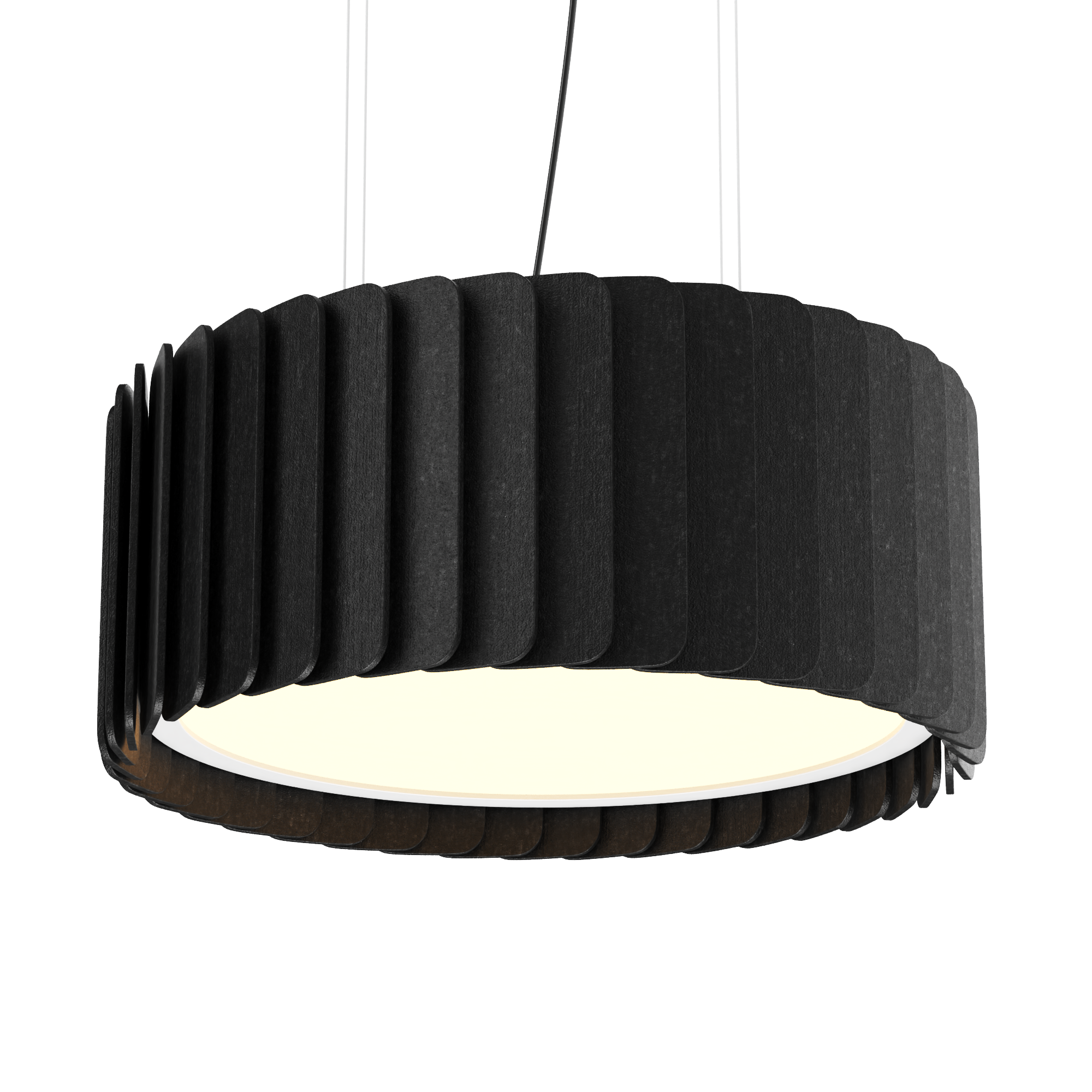 Акустический подвесной круглый светильник Mill D800мм 4000K черный фетр
