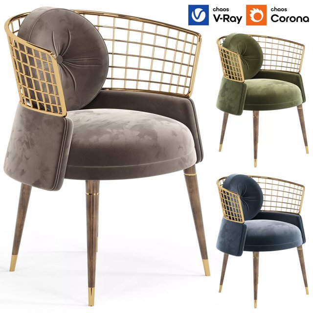 3D модель Frida Dinig Chair By Mezzo Collection для категории Мебель / Стулья - превью