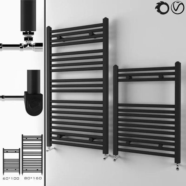 Black towel rail