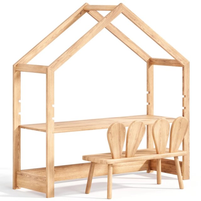 3D модель Kids Table And Chair By Sklum для категории Детская / Столы и стулья - превью