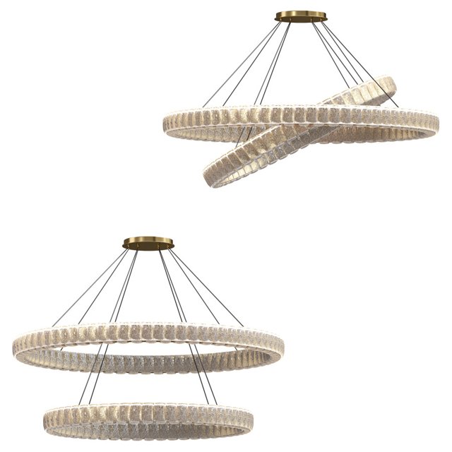 Gold And Crystal Oval Tiers Led Chandelier