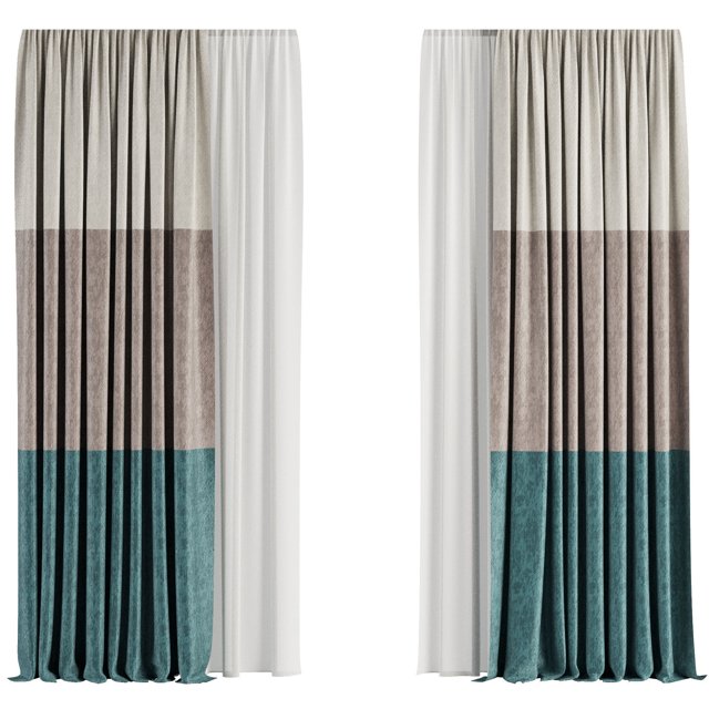 3D модель Curtain Set M68 для категории Другие модели / Шторы - превью