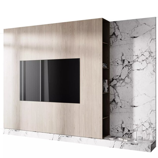 3D модель tv wall set 10 для категории Мебель / ТВ стенка - превью