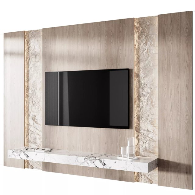 3D модель tv wall set 12 для категории Мебель / ТВ стенка - превью