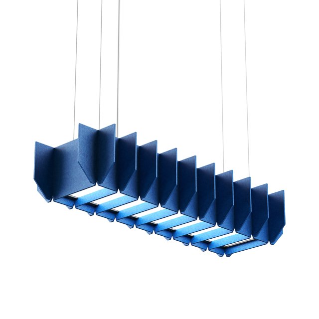 Акустический подвесной светильник 1000х400х200мм