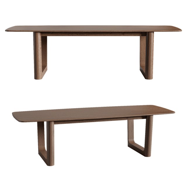 Saint Germain Wood Dining Table with Rennes Base