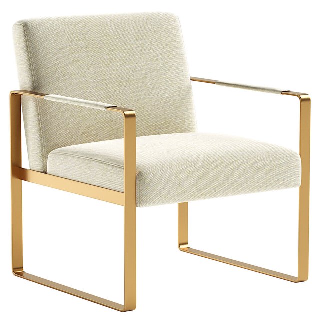 Modern Designer Metal Base Lounge Accent Chair