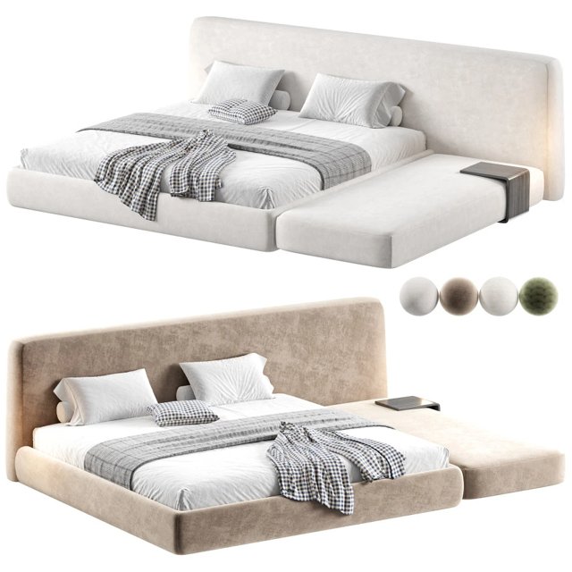 3D модель Siena Bed By Como для категории Мебель / Кровати - превью