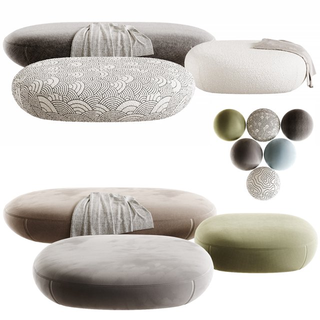 GALET Pouf By Giorgetti