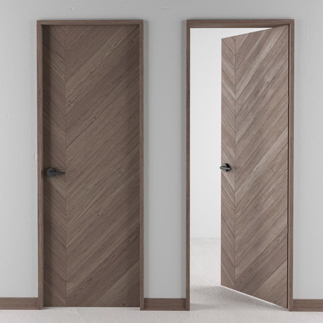 Chevron-door herringbone interior doors