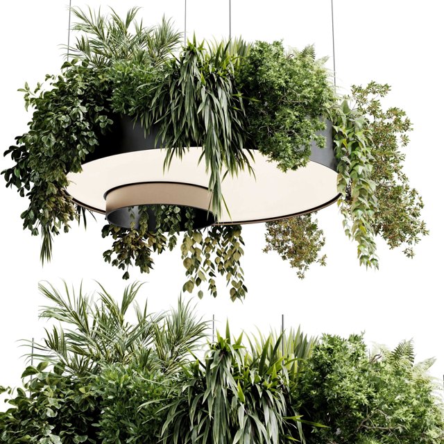 circle pot light pendant - plant light hanging 23