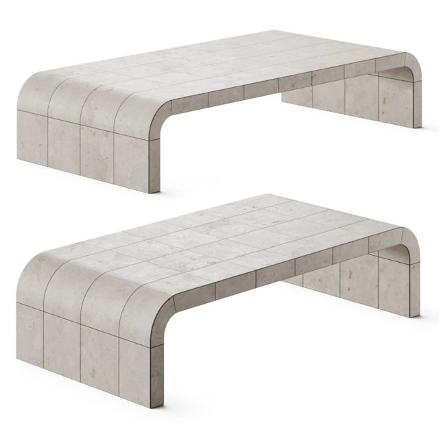 3D модель Restoration Hardware Lucien Parchment Coffee Table для категории Мебель / Журнальные столики - превью