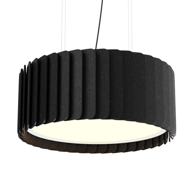 Акустический подвесной круглый светильник Mill D800мм 4000K черный фетр