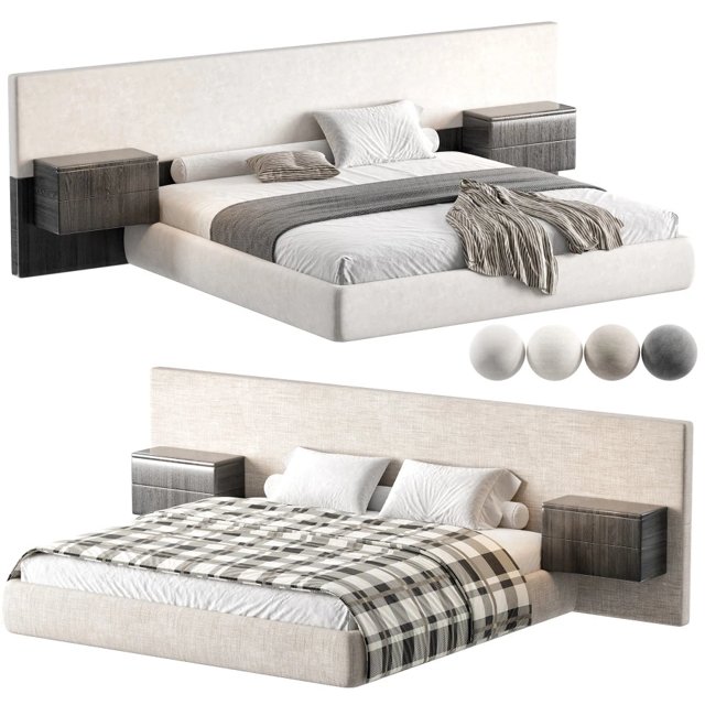 3D модель Modern Double Bed для категории Мебель / Кровати - превью