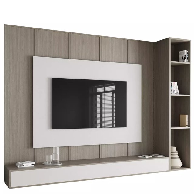 3D модель TV wall panel 02 для категории Мебель / ТВ стенка - превью